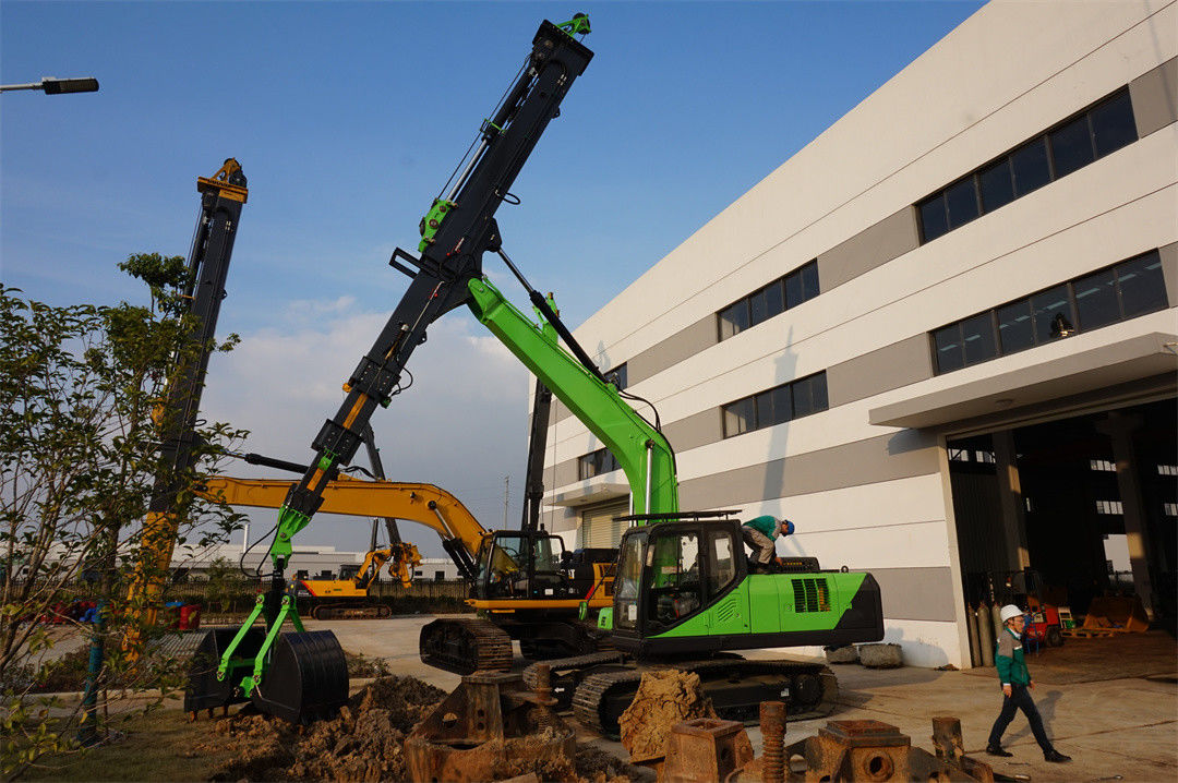 Excavator Long Reach Boom Attachment Clamshell Telescopic Arm For ...