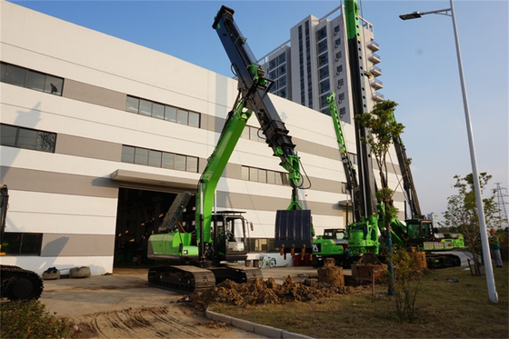 Excavator Long Reach Boom Attachment Clamshell Telescopic Arm For Construction Drilling Rig