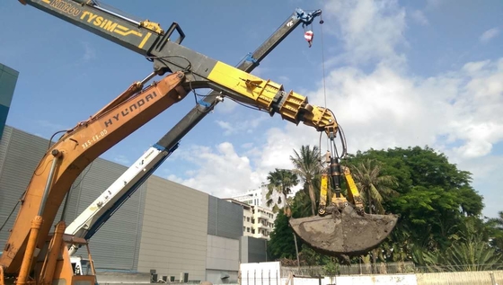 KM Series Clamshell Telescopic Arm With Crane Forklift Arm Excavator Long Reach