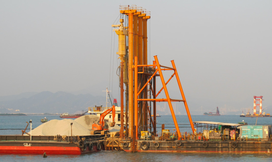 Electric Bottom Feeding Stone Column Pile Driver Vibration Replacement Construction