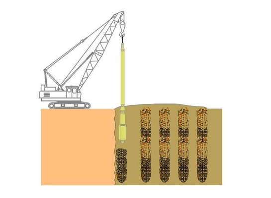 Circulating Water Cooling Vibroflotation Compaction Customized Color Of Steel Material
