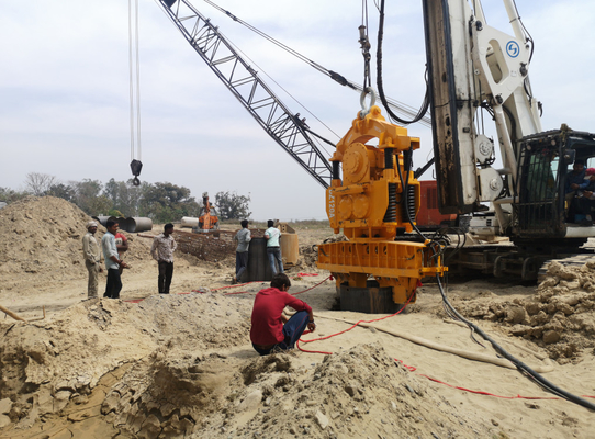 Custom Pile Driving Equipment Crane Hanging Vibro Hammer Electric