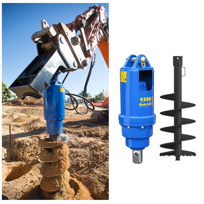1.5-4 Tons Mini Excavator Drill Diameter Customized Earth Auger Machine For Excavator