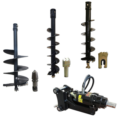 Excavator Attachments Hydraulic Earth Drill Auger With CE Certificate