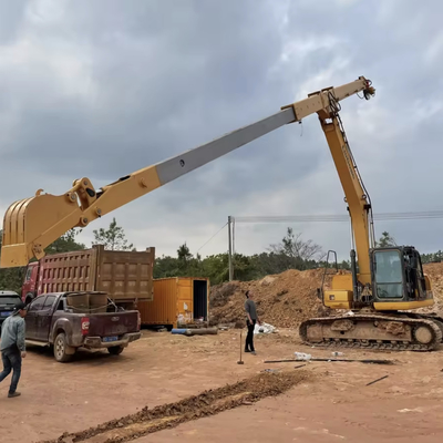 Top Rated Sales Excavator Parts KM150 Clamshell Telescopic Long Reach Arm With Depth 15m