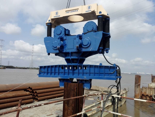 Pile Driver Steel Sheet Piling Electric Vibro Hammer For Bridge Project Offshore