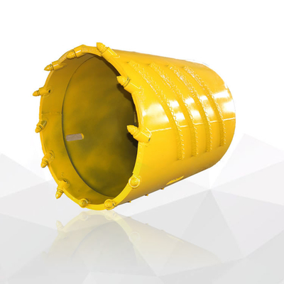 Piling Foundation Tools Spare Parts Core Barrel With Bullet Teeth For Boring Piling Equipment