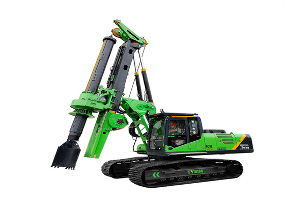 2.8Km/H 3.8L Hydraulic Drill Rig Mechanical 125KN/M Rotary Drilling Rig